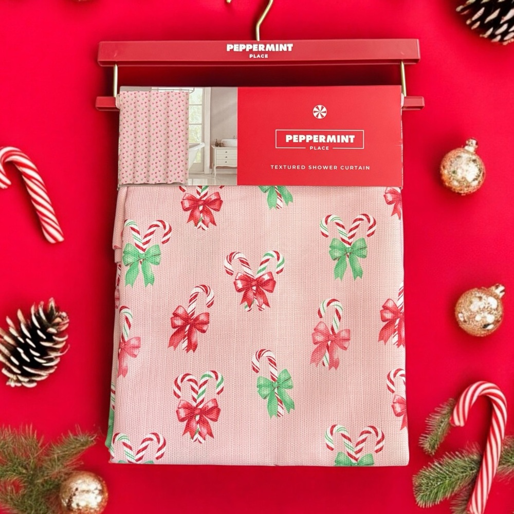 Candy Cane Lane Holiday Shower Curtain